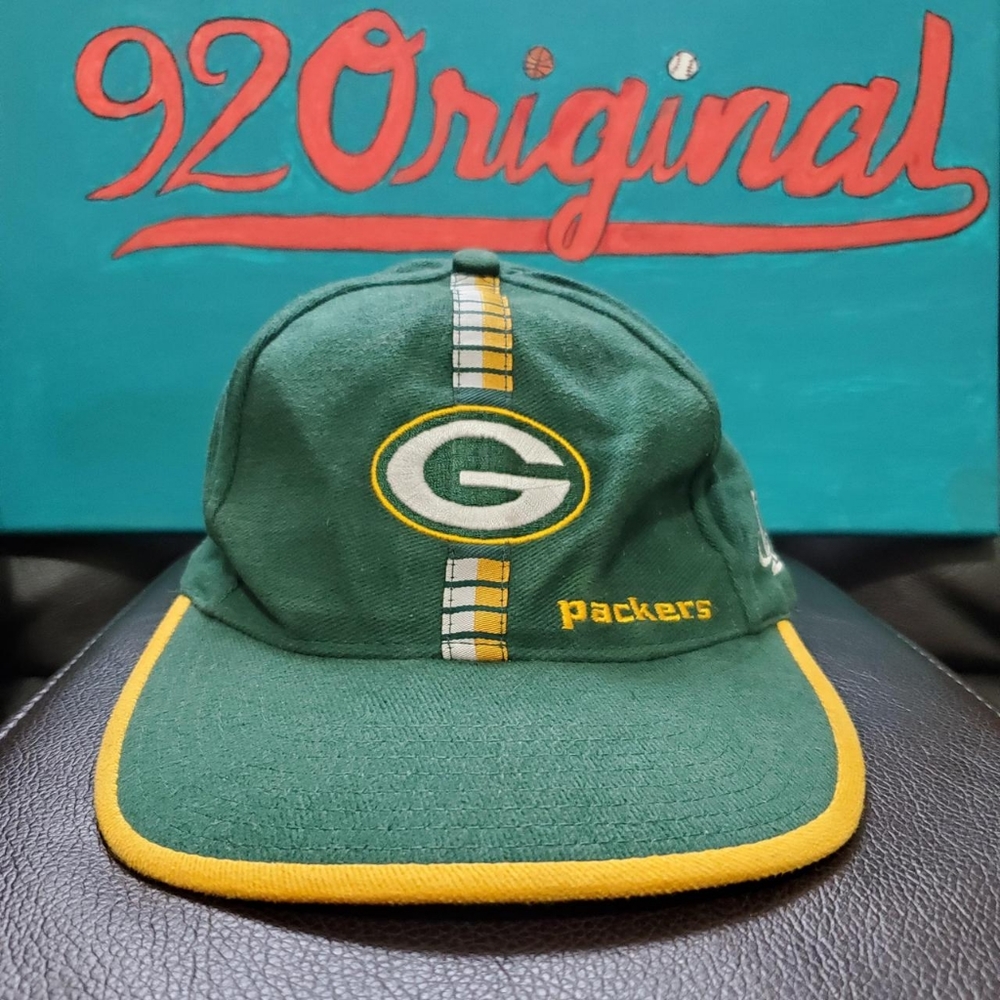 •Logo Athletics Greenbay Packers 5 panel strapback 🏈🧀🧢